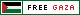 a user badge that says 'free gaza' with a palestine flag besides it and a transparent background