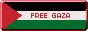 a button that says 'free gaza' with a palestine flag as the background